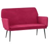 Banc Rouge bordeaux 108x79x79 cm Velours 556860556860