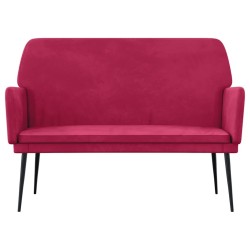 Banc Rouge bordeaux 108x79x79 cm Velours 556860556860