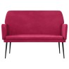 Banc Rouge bordeaux 108x79x79 cm Velours 556860556860