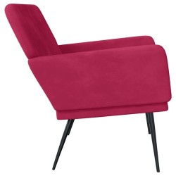 Banc Rouge bordeaux 108x79x79 cm Velours 556860556860