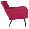 Banc Rouge bordeaux 108x79x79 cm Velours 556860556860