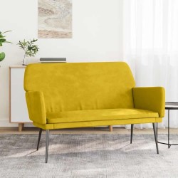 Banc Jaune 108x79x79 cm Velours 556862556862