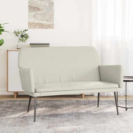 Banc Crème 108x79x79 cm Velours 556864556864