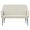 Banc Crème 108x79x79 cm Velours 556864556864