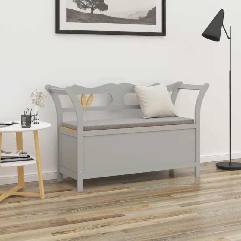 Banc Gris 107x45x75,5 cm Bois de sapin solide 556870556870