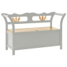 Banc Gris 107x45x75,5 cm Bois de sapin solide 556870556870