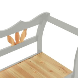 Banc Gris 107x45x75,5 cm Bois de sapin solide 556870556870