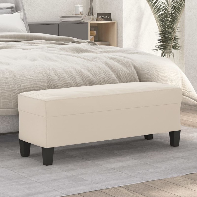 Banc Crème 100x35x41 cm Tissu microfibre 556871556871