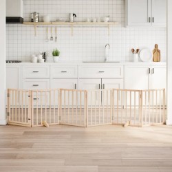 Barrière pour chien avec porte pliable 6 panneaux 300 cm Bois de peuplier 556873556873
