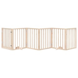 Barrière pour chien avec porte pliable 6 panneaux 300 cm Bois de peuplier 556873556873