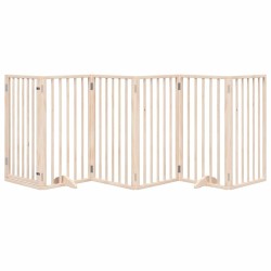 Barrière pour chien avec porte pliable 6 panneaux 300 cm Bois de peuplier 556874556874