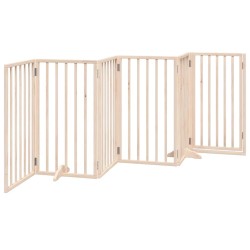 Barrière pour chien avec porte pliable 6 panneaux 300 cm Bois de peuplier 556874556874