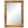 Miroir 70x50 cm bois de manguier massif et verre 556877556877