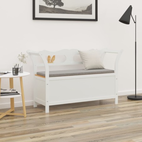 Banc Blanc 107x45x75,5 cm Bois de sapin solide 556878556878