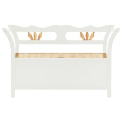 Banc Blanc 107x45x75,5 cm Bois de sapin solide 556878556878