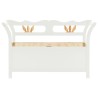 Banc Blanc 107x45x75,5 cm Bois de sapin solide 556878556878