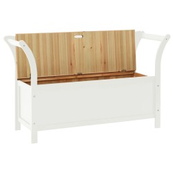 Banc Blanc 107x45x75,5 cm Bois de sapin solide 556878556878