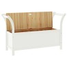 Banc Blanc 107x45x75,5 cm Bois de sapin solide 556878556878