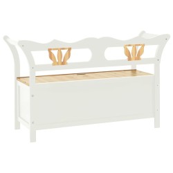 Banc Blanc 107x45x75,5 cm Bois de sapin solide 556878556878