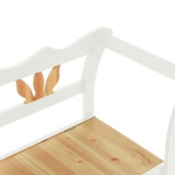 Banc Blanc 107x45x75,5 cm Bois de sapin solide 556878556878