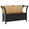 Banc Noir 107x45x75,5 cm Bois de sapin solide 556879556879