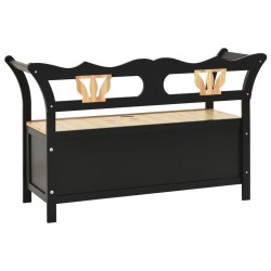 Banc Noir 107x45x75,5 cm Bois de sapin solide 556879556879