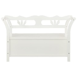 Banc Blanc 107x45x75,5 cm Bois de sapin solide 556883556883