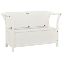 Banc Blanc 107x45x75,5 cm Bois de sapin solide 556883556883