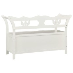 Banc Blanc 107x45x75,5 cm Bois de sapin solide 556883556883