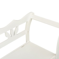 Banc Blanc 107x45x75,5 cm Bois de sapin solide 556883556883