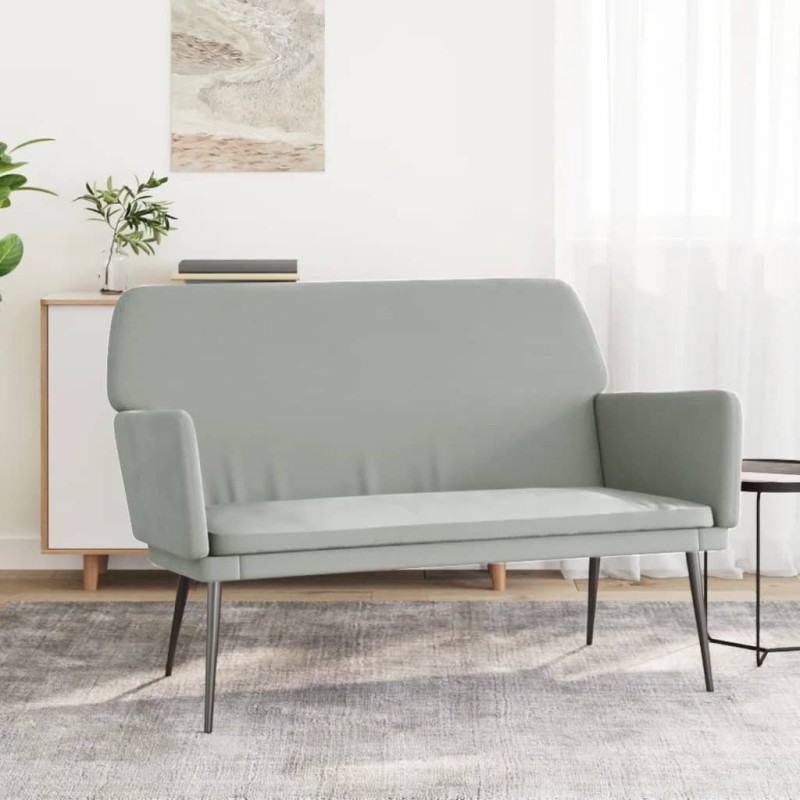 Banc Gris clair 108x79x79 cm Velours 556885556885