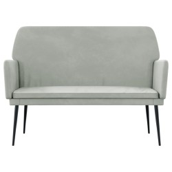 Banc Gris clair 108x79x79 cm Velours 556885556885