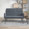 Banc Gris foncé 108x79x79 cm Velours 556886556886