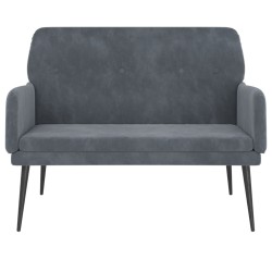 Banc Gris foncé 108x79x79 cm Velours 556886556886