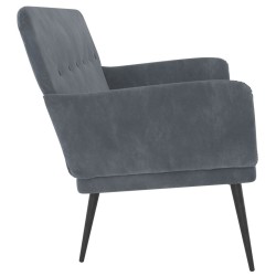 Banc Gris foncé 108x79x79 cm Velours 556886556886