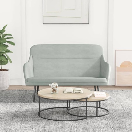Banc Gris clair 110x76x80 cm Velours 556887556887