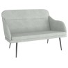 Banc Gris clair 110x76x80 cm Velours 556887556887