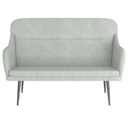 Banc Gris clair 110x76x80 cm Velours 556887556887