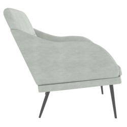 Banc Gris clair 110x76x80 cm Velours 556887556887
