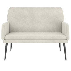 Banc Crème 108x79x79 cm Velours 556889556889