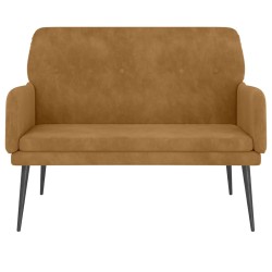 Banc Marron 108x79x79 cm Velours 556890556890