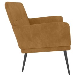 Banc Marron 108x79x79 cm Velours 556890556890