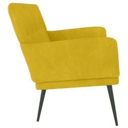 Banc Jaune 108x79x79 cm Velours 556896556896