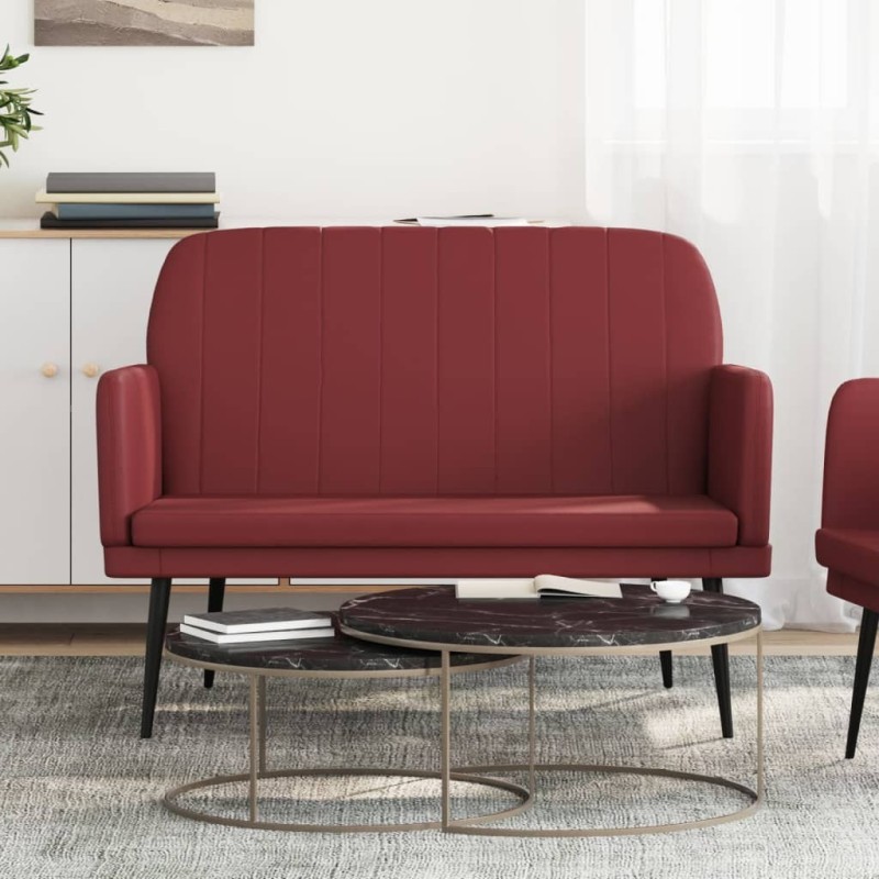 Banc Rouge bordeaux 107x80x81 cm Similicuir 556908556908