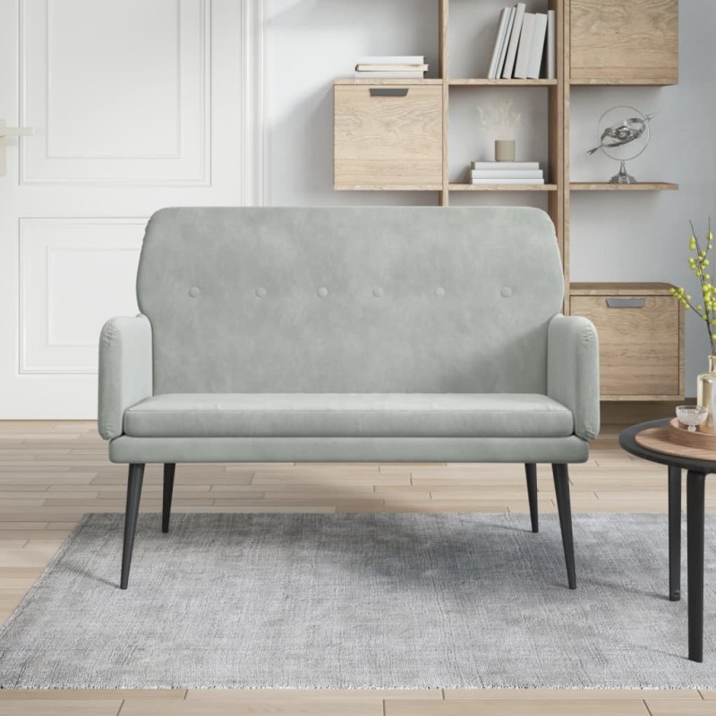 Banc Gris clair 108x79x79 cm Velours 556909556909