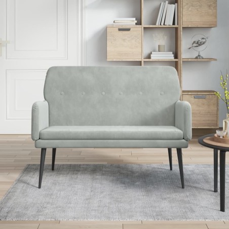Banc Gris clair 108x79x79 cm Velours 556909556909