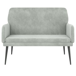 Banc Gris clair 108x79x79 cm Velours 556909556909