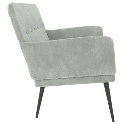 Banc Gris clair 108x79x79 cm Velours 556909556909