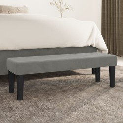 Banc Gris clair 100x30x30 cm Velours 556913556913