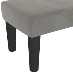 Banc Gris clair 100x30x30 cm Velours 556913556913